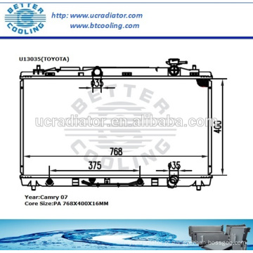 Radiador automotivo para Toyota Camry 07 OEM: 16400-AD010